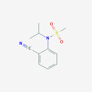 molecular formula C11H14N2O2S B2527618 N-(2-Cyanophenyl)-N-isopropylmethanesulfonamide CAS No. 1820735-49-6