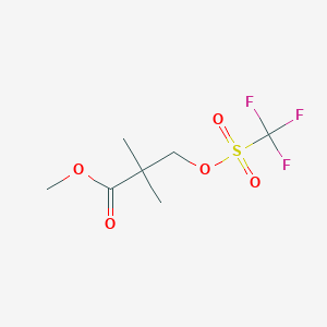molecular formula C7H11F3O5S B2527622 Methyl 2,2-dimethyl-3-(trifluoromethanesulfonyloxy)propanoate CAS No. 1163707-68-3