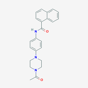 molecular formula C23H23N3O2 B252766 N-[4-(4-acetylpiperazin-1-yl)phenyl]naphthalene-1-carboxamide 