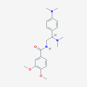 molecular formula C21H29N3O3 B2527663 N-[2-(dimethylamino)-2-[4-(dimethylamino)phenyl]ethyl]-3,4-dimethoxybenzamide CAS No. 946340-28-9