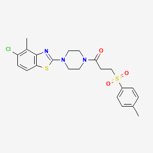 1-(4-(5-Chloro-4-methylbenzo[d]thiazol-2-yl)piperazin-1-yl)-3-tosylpropan-1-one