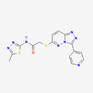 N-(5-methyl-1,3,4-thiadiazol-2-yl)-2-((3-(pyridin-4-yl)-[1,2,4]triazolo[4,3-b]pyridazin-6-yl)thio)acetamide