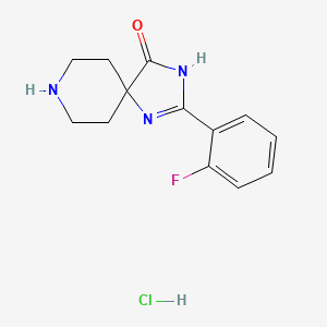 2-(2-Fluorophenyl)-1,3,8-triazaspiro[4.5]dec-1-en-4-one hydrochloride