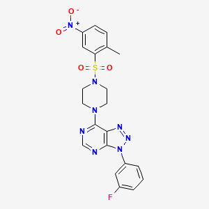 3-(3-fluorophenyl)-7-(4-((2-methyl-5-nitrophenyl)sulfonyl)piperazin-1-yl)-3H-[1,2,3]triazolo[4,5-d]pyrimidine