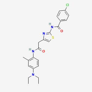 4-chloro-N-(4-(2-((4-(diethylamino)-2-methylphenyl)amino)-2-oxoethyl)thiazol-2-yl)benzamide