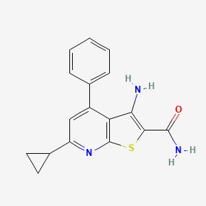3-Amino-6-cyclopropyl-4-phenylthieno[2,3-b]pyridine-2-carboxamide