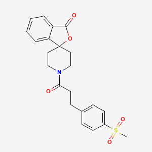 1'-(3-(4-(methylsulfonyl)phenyl)propanoyl)-3H-spiro[isobenzofuran-1,4'-piperidin]-3-one