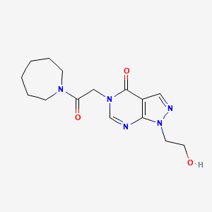 5-(2-(azepan-1-yl)-2-oxoethyl)-1-(2-hydroxyethyl)-1H-pyrazolo[3,4-d]pyrimidin-4(5H)-one