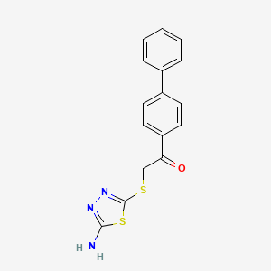 2-(5-Amino-[1,3,4]thiadiazol-2-ylsulfanyl)-1-biphenyl-4-yl-ethanone
