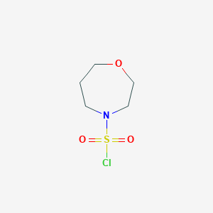 molecular formula C5H10ClNO3S B2527700 1,4-Oxazepane-4-sulfonyl chloride CAS No. 1200798-09-9