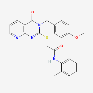 2-{[3-(4-methoxybenzyl)-4-oxo-3,4-dihydropyrido[2,3-d]pyrimidin-2-yl]thio}-N-(2-methylphenyl)acetamide