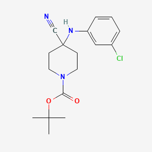 tert-Butyl 4-((3-chlorophenyl)amino)-4-cyanopiperidine-1-carboxylate