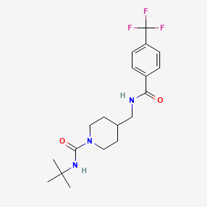 N-(tert-butyl)-4-((4-(trifluoromethyl)benzamido)methyl)piperidine-1-carboxamide