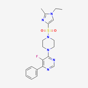 4-[4-(1-Ethyl-2-methylimidazol-4-yl)sulfonylpiperazin-1-yl]-5-fluoro-6-phenylpyrimidine
