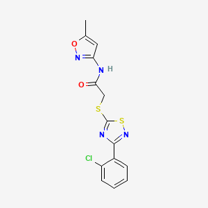 2-((3-(2-chlorophenyl)-1,2,4-thiadiazol-5-yl)thio)-N-(5-methylisoxazol-3-yl)acetamide