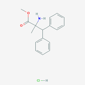 molecular formula C17H20ClNO2 B2527721 methyl2-amino-2-methyl-3,3-diphenylpropanoatehydrochloride CAS No. 2413896-94-1