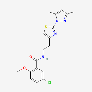 5-chloro-N-(2-(2-(3,5-dimethyl-1H-pyrazol-1-yl)thiazol-4-yl)ethyl)-2-methoxybenzamide