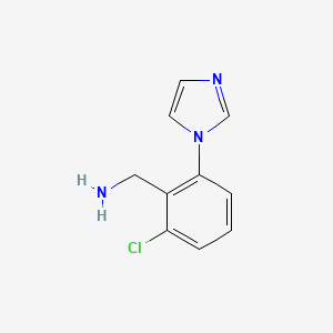 [2-chloro-6-(1H-imidazol-1-yl)phenyl]methanamine