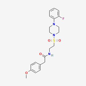 N-(2-((4-(2-fluorophenyl)piperazin-1-yl)sulfonyl)ethyl)-2-(4-methoxyphenyl)acetamide