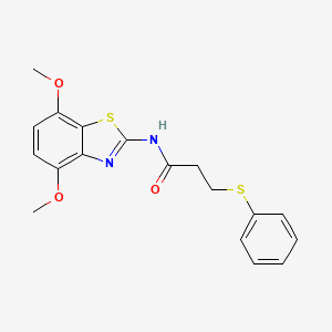 N-(4,7-dimethoxybenzo[d]thiazol-2-yl)-3-(phenylthio)propanamide