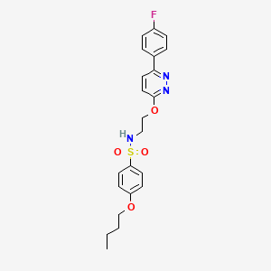 4-butoxy-N-(2-((6-(4-fluorophenyl)pyridazin-3-yl)oxy)ethyl)benzenesulfonamide