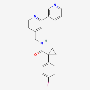 N-([2,3'-bipyridin]-4-ylmethyl)-1-(4-fluorophenyl)cyclopropanecarboxamide