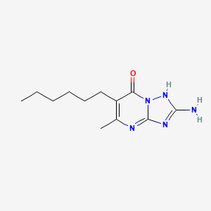 2-Amino-6-hexyl-5-methyl[1,2,4]triazolo[1,5-a]pyrimidin-7-ol