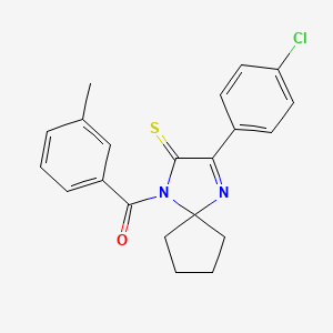 3-(4-Chlorophenyl)-1-(3-methylbenzoyl)-1,4-diazaspiro[4.4]non-3-ene-2-thione