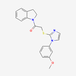 1-({[1-(3-methoxyphenyl)-1H-imidazol-2-yl]thio}acetyl)indoline