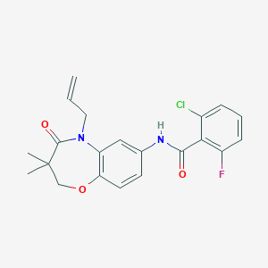N-(5-allyl-3,3-dimethyl-4-oxo-2,3,4,5-tetrahydrobenzo[b][1,4]oxazepin-7-yl)-2-chloro-6-fluorobenzamide