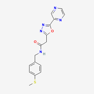 molecular formula C16H15N5O2S B2527763 3-[3-(2-chlorophenyl)-1,2,4-oxadiazol-5-yl]-1-(3,4-difluorophenyl)pyridazin-4(1H)-one CAS No. 1286721-85-4