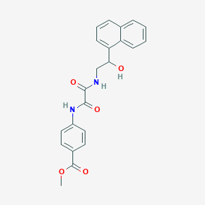 molecular formula C22H20N2O5 B2527780 methyl 4-({[2-hydroxy-2-(naphthalen-1-yl)ethyl]carbamoyl}formamido)benzoate CAS No. 1351605-06-5