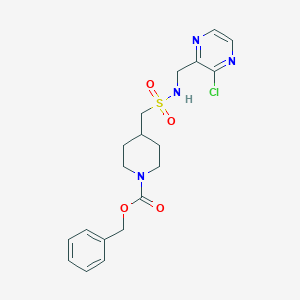 molecular formula C19H23ClN4O4S B2527782 Benzyl 4-({[(3-chloropyrazin-2-yl)methyl]sulfamoyl}methyl)piperidine-1-carboxylate CAS No. 2094409-81-9