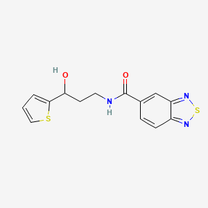 N-(3-hydroxy-3-(thiophen-2-yl)propyl)benzo[c][1,2,5]thiadiazole-5-carboxamide