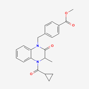 methyl 4-{[4-(cyclopropylcarbonyl)-3-methyl-2-oxo-3,4-dihydro-1(2H)-quinoxalinyl]methyl}benzenecarboxylate