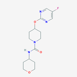 molecular formula C15H21FN4O3 B2527788 4-(5-Fluoropyrimidin-2-yl)oxy-N-(oxan-4-yl)piperidine-1-carboxamide CAS No. 2380175-60-8