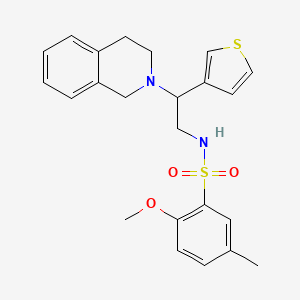 N-(2-(3,4-dihydroisoquinolin-2(1H)-yl)-2-(thiophen-3-yl)ethyl)-2-methoxy-5-methylbenzenesulfonamide