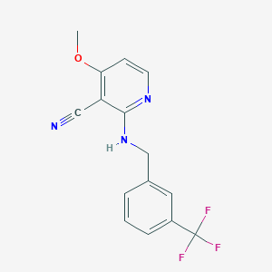 4-Methoxy-2-{[3-(trifluoromethyl)benzyl]amino}nicotinonitrile
