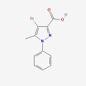 molecular formula C11H9BrN2O2 B2527805 4-bromo-5-methyl-1-phenyl-1h-pyrazole-3-carboxylic acid CAS No. 73227-92-6
