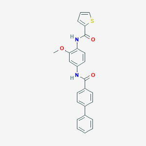 molecular formula C25H20N2O3S B252782 N-{4-[([1,1'-biphenyl]-4-ylcarbonyl)amino]-2-methoxyphenyl}-2-thiophenecarboxamide 