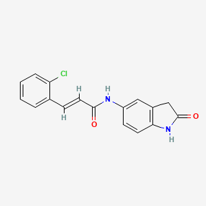 (E)-3-(2-chlorophenyl)-N-(2-oxoindolin-5-yl)acrylamide