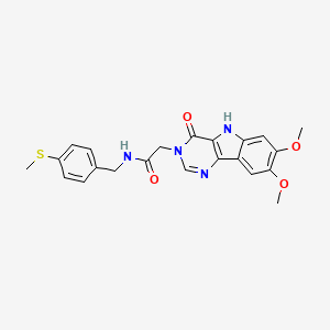 2-(7,8-dimethoxy-4-oxo-4,5-dihydro-3H-pyrimido[5,4-b]indol-3-yl)-N-(4-(methylthio)benzyl)acetamide