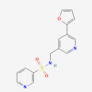 N-((5-(furan-2-yl)pyridin-3-yl)methyl)pyridine-3-sulfonamide