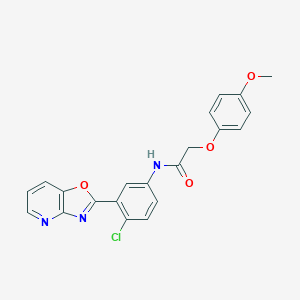 molecular formula C21H16ClN3O4 B252786 N-[4-chloro-3-([1,3]oxazolo[4,5-b]pyridin-2-yl)phenyl]-2-(4-methoxyphenoxy)acetamide 