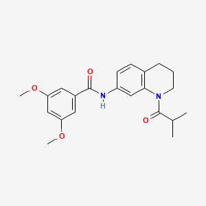 molecular formula C22H26N2O4 B2527864 N-(1-isobutyryl-1,2,3,4-tetrahydroquinolin-7-yl)-3,5-dimethoxybenzamide CAS No. 1005301-09-6