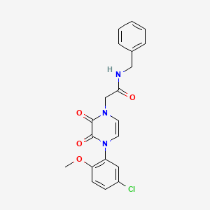 molecular formula C20H18ClN3O4 B2527896 N-benzyl-2-[4-(5-chloro-2-methoxyphenyl)-2,3-dioxo-1,2,3,4-tetrahydropyrazin-1-yl]acetamide CAS No. 898438-33-0