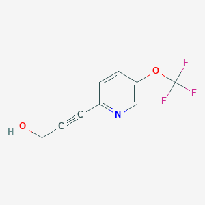 molecular formula C9H6F3NO2 B2527905 3-[5-(Trifluoromethoxy)pyridin-2-yl]prop-2-yn-1-ol CAS No. 1873171-84-6