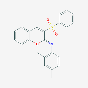 molecular formula C23H19NO3S B2527909 (2Z)-3-(benzenesulfonyl)-N-(2,4-dimethylphenyl)-2H-chromen-2-imine CAS No. 904453-79-8