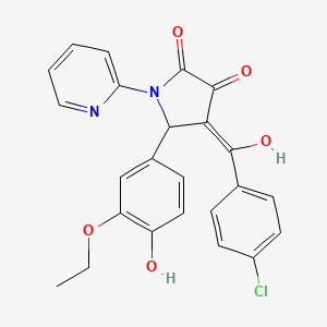 4-(4-chlorobenzoyl)-5-(3-ethoxy-4-hydroxyphenyl)-3-hydroxy-1-(pyridin-2-yl)-1H-pyrrol-2(5H)-one