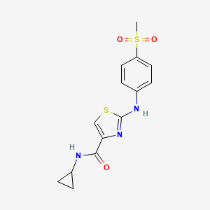 N-cyclopropyl-2-((4-(methylsulfonyl)phenyl)amino)thiazole-4-carboxamide